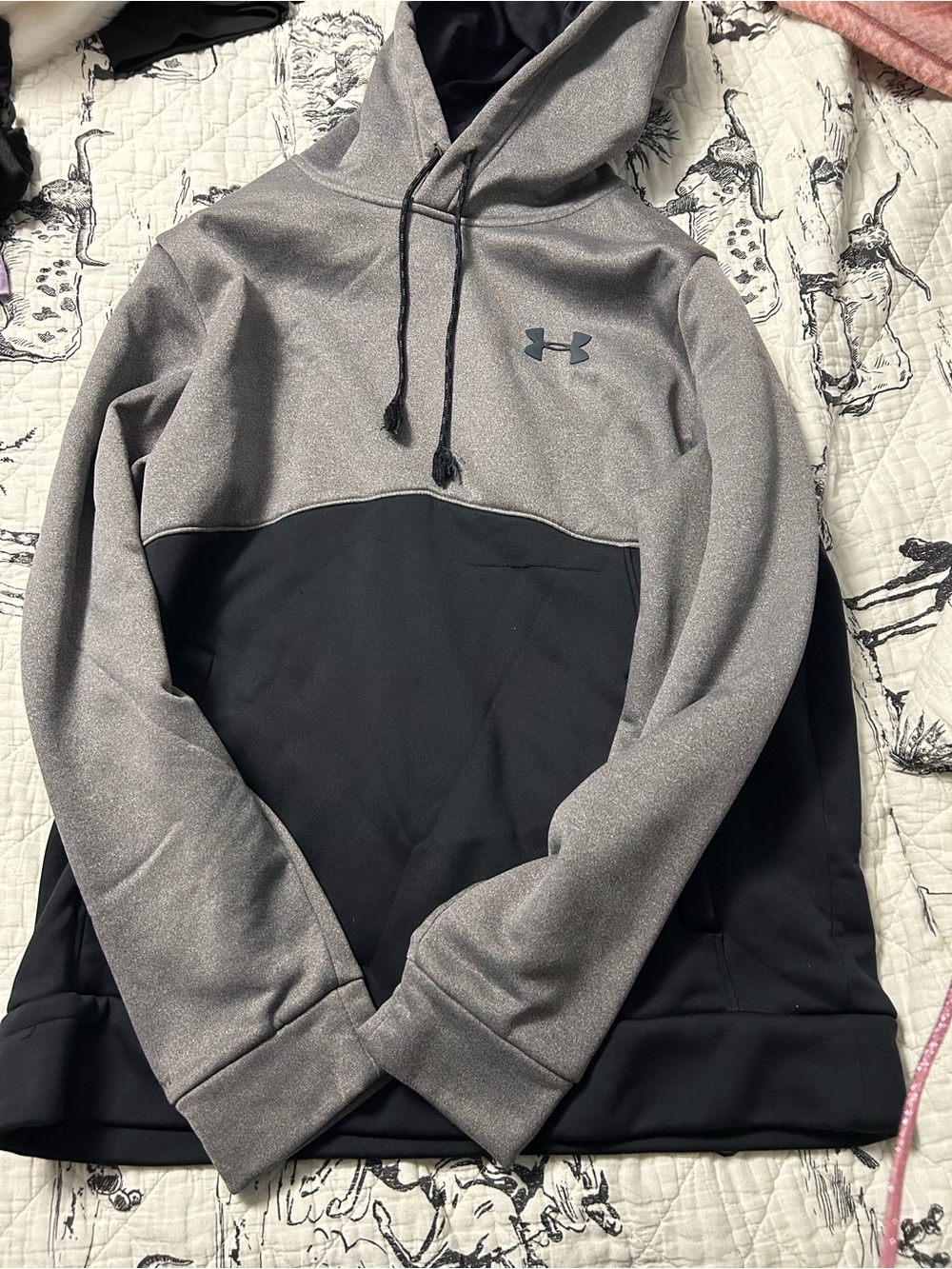 Under Armour Two-Tone Gray and Black Hoodie